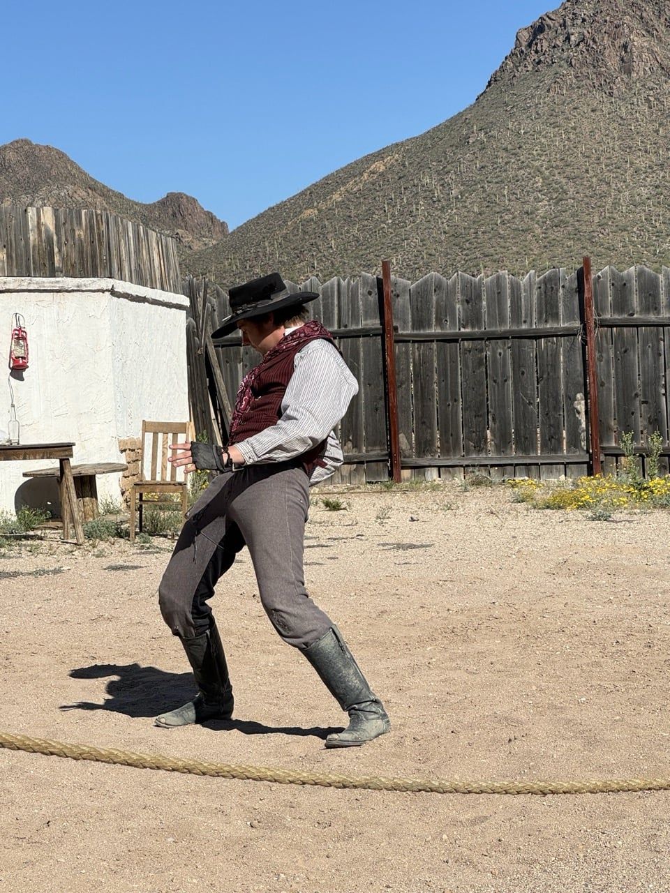 Old Tucson Actor Teaching His Craft